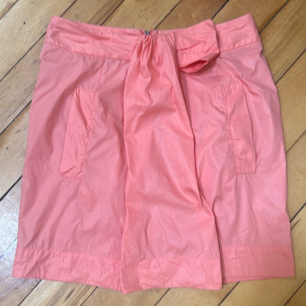 See By Chloe Coral Pink Ruffle Bow Skirt